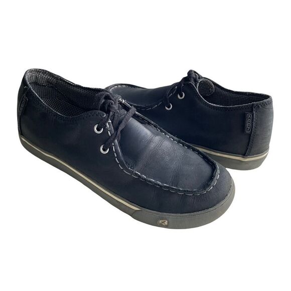 Keen Youth Unisex Vulcanized Leather Hiking / Outdoor Shoes Black Lace up size 7 - Picture 1 of 8